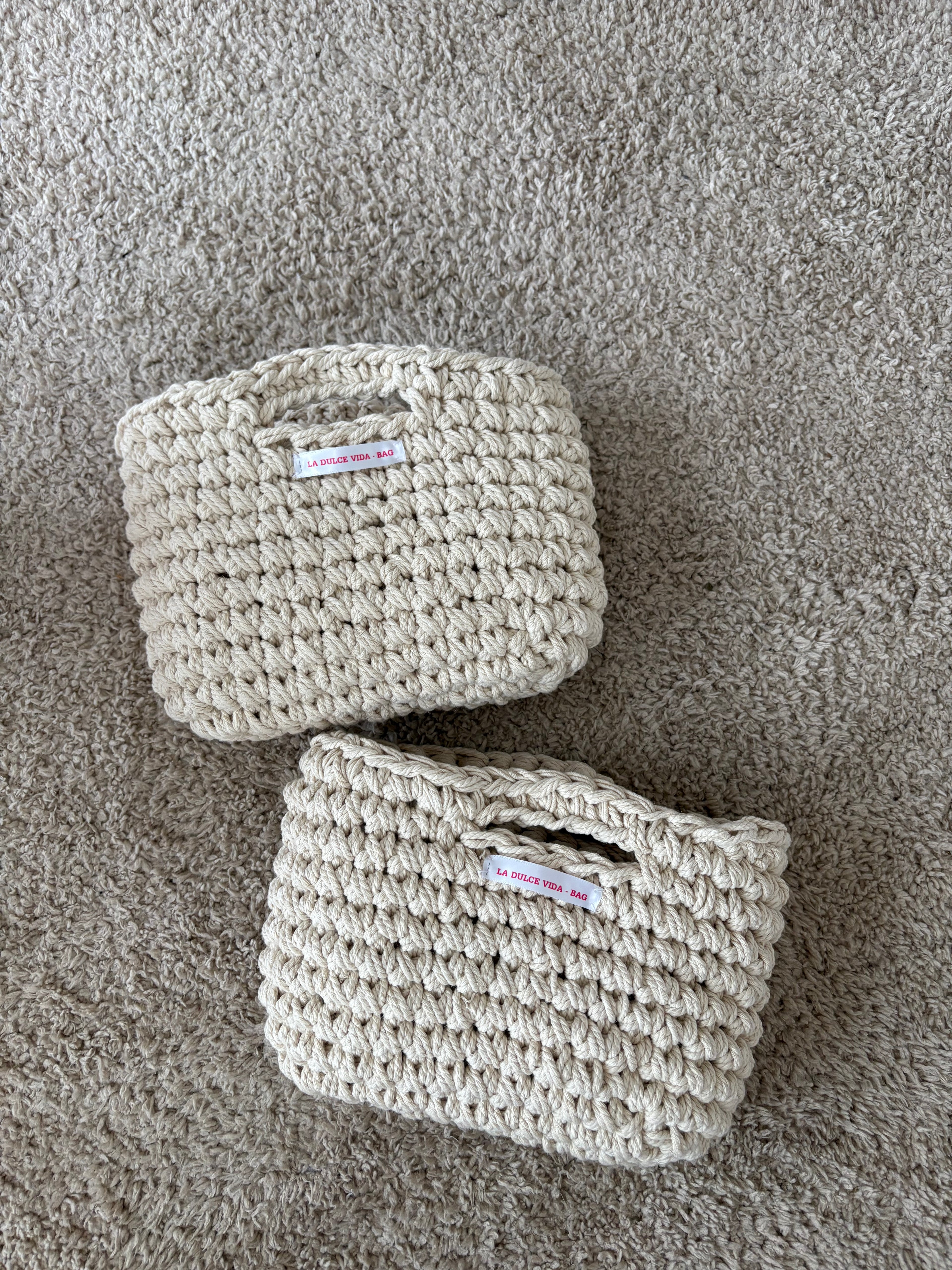 Mini macramé beige